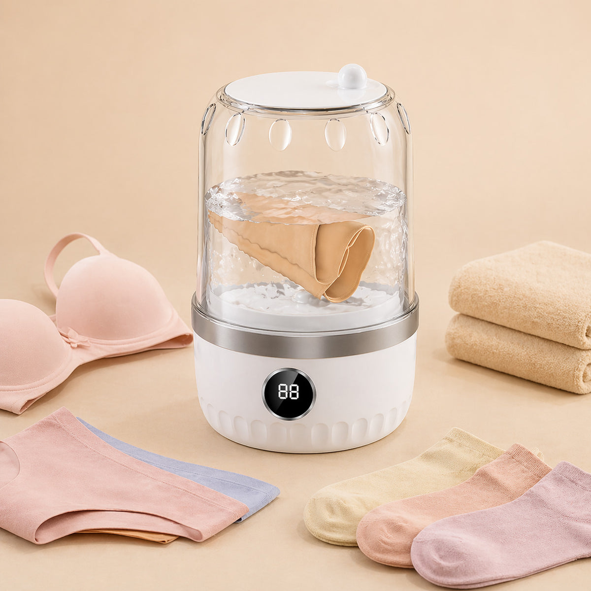 الغسالة المحمولة القابلة للطي Mini Foldable Washing Machine💓